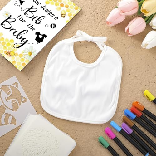 Newwiee 55 Pcs White Baby Bibs DIY Bib Decorating Design - Image 4