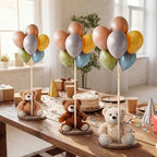 Canlierr 12 Set Bear Centerpieces with Stick, 23-26" Round Circle Slice - Image 4