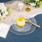 FLOWERCAT 200PCS Clear Plastic Plates Disposable Plates for Party - Clear Bulk Plastic Plates - 100 10" Dinner Plates and 100 7" Salad Plates for Weddings, New Year,Christmas Parties and Events - Image 5