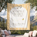 Personalized A Little Honey Baby Shower Banner Custom Bee Gender Reveal Backdrop Yellow Stripe Sprinkle Party Decor Bee Themed Tapestry Oh Honey Photo Booth Wall Decoration for Boy or Girl by Unknown