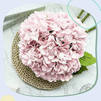Yatim 21In Pink Artificial Hydrangea Flowers with Stems 5 Pcs - Image 4