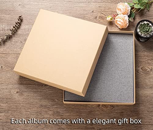 Large Photo Album Self Adhesive 4x6 5x7 3x5 8.5x11 Scrapbook Magnetic Album DIY Scrap Book Length 13 x Width 12.8 (Inches) 120 Sticky Pages Linen Cover DIY Photo Album (Grey) - Image 6
