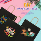 XPCARE Black Large Paper Bags, 100 Pcs 10x5x13 Paper Gift Bags with Handles - Image 4
