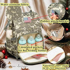 Diaper Bag Backpack for Dad and Mom with USB Charging Port Stroller Straps and Insulated Pocket,army military Travel Nappy Backpack for Daddy/Mommy (Camo) - Image 4