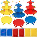 Potchen 12 Pcs 3 Tier Cupcake Stand, Colorful Cardboard Cake Tower by Potchen