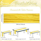 6 Pack Yellow Cheesecloth Table Runner 10Ft 23 x 120 Inch - Image 2