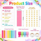 500 Sheet Paper Chain Garland and Crepe Paper Streamers 5pcs Star Garland - Image 3