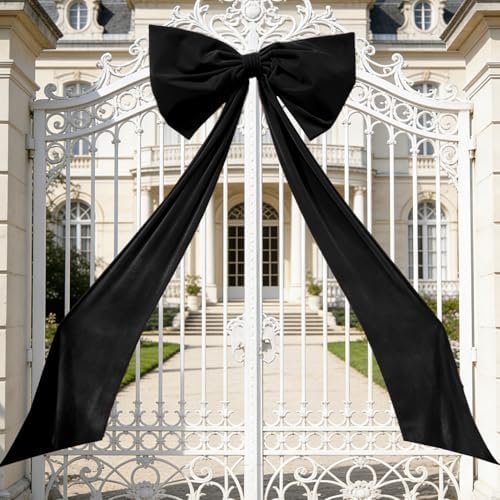 Luxury Giant Velvet Bow Decor Oversized Wall Bow Decorations Bow Decorative for Room Wall Party Birthday Backdrop Baby Shower Decor Front Door Patio Outdoor Wedding Arch by Unknown
