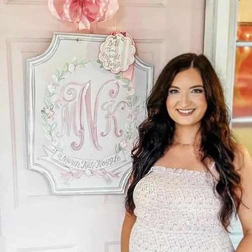 Personalized Neonatal Hospital Door Sign Custom Baby Girl Nursery Door Hanger Welcome Newborn Decorations With Floral Graphics Ideal For Hanging In Birth Hospitals Patio Doors - Image 3