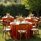 Fitable 6 Pack Rust Tablecloths 70 Inch Round for 36"-48" Tables - Image 4