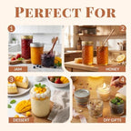 CycleMore 24 Pack Mixed Size Glass Mason Jars, Canning Jars With Split Lids - Image 5
