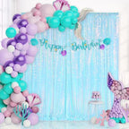Blue Iridescent Sequin Backdrop 7ft x 7ft Glitter Photo Booth Backdrop - Image 7
