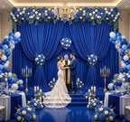 20ft x 10ft Royal Blue Wrinkle Free Backdrop Curtains for Graduation Party Backdrops Curtain Drapes Fabric Decor Photo Back Drop Cloth for Patriotic Holidays Birthday Wedding & Formal Event - Image 7
