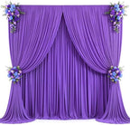 20x10ft Purple Backdrop Curtain for Wedding Parties Wrinkle Free Fabric Purple Drapes Backdrop Decoration for Baby Shower Birthday Photography Decoration 4 Panels, 5ft x 10ft by Gogoparti