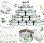 50Set Baby Shower Candle Party Favors Leaf Lavender Scented Candles Bulk Favors for Guests Girl Boy Baby Shower Gender Reveal Party Gifts by VZCBZC