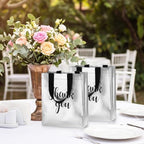 Fumete 100 Pcs Silver Glossy Thank You Gift Bag with Handles - Image 5