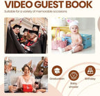 Video Audio Guest Book Wedding Phone,1080P HD Video Phone Guestbook, Preserve Your Special Occasions, Ideal for Wedding Bridal Shower, Birthday, Graduations, Baby Shower(Retro Brown) - Image 7