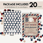 Amanda Creation Custom Baby Shower Invites Baseball Baby Shower Invitations 20 5x7 Custom Personalized Baseball Invites With Envelopes - Image 4