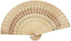 Sunflower Sandalwood Hand Fans Set of 50 Folding Wedding Favors Gift by Forsun
