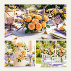 Auihiay 60PCS Artificial Roses, Champagne Roses, Velvet Silk Roses - Image 3
