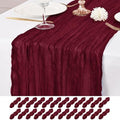 24 Pack Burgundy Table Runner 10Ft Cheesecloth Table Runner Rustic Gauze Table Runners Romantic Long Sheer Fabric Cheese Cloth Table Runners for Wedding Party Bridal Baby Shower by Lumaycens