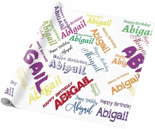 AOFUN Wrapping Paper for Him, Baby Girl, Baby Shower, 1st Birthday - Custom Name Text - 5 Rolls 58" x 23" - Image 5