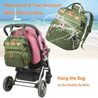 Astro alan Baby Diaper Bags with Changing Station, Waterproof Diaper Bag Backpack for Moms Dads with USB Charging Port, Baby Shower Gifts, Large Capacity diaper backpack, Green - Image 4