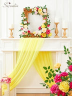 Serwalin Artificial Hot Pink Yellow Flowers Magenta Silk Flower for Wedding - Image 3