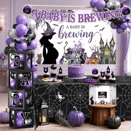 Halloween Baby Shower Decorations A Baby is Brewing Gender Reveal Party Kit - Image 6