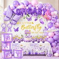 Purple Butterfly Baby Shower Decorations for Girl Party Supplies Set by Unknown