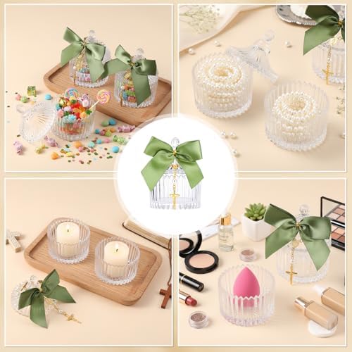 Vesici 20 Sets Baptism Party Favors for Guests Crystal Candy Bowl, Green - Image 3
