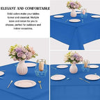 4 Pack Square Table Cloth 85x85 Inch Blue Tablecloth Machine Washable Fabric Polyester Table Cover for Dining, Buffet Parties, Picnic, Events, Weddings and Restaurants（Blue） - Image 3