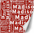 AOFUN Personalized Name Heart Funny Christmas Wrapping Paper Wrapping Paper One Roll Custom Wrapping Paper With Name Text Personalized Name Heart 5 Rolls 58" x 23" - Image 3