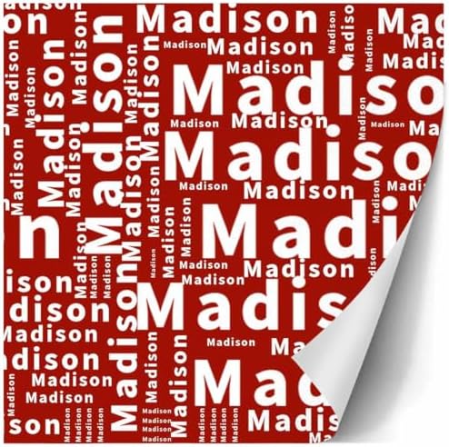 AOFUN Personalized Name Heart Funny Christmas Wrapping Paper Wrapping Paper One Roll Custom Wrapping Paper With Name Text Personalized Name Heart 5 Rolls 58" x 23" - Image 3