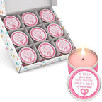 Majestic Zen Baby Shower Candle Favors Gift Set | 9-Pack Neutral Scented Soy Wax Candles with Baby Powder Scent |Long Lasting 40 Hour Burn | Unique Gender Reveal Party Favors & Baby Shower Decorations by MajesticZen