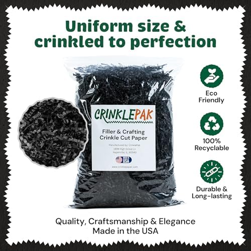 40LB Black Crinkle Cut Paper Filler, USA Made - Image 4