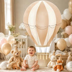 2.9 ft x 4.9 ft Hot Air Balloon Baby Shower Decorations, Large Light Brown Hot Air Shaped Cardboard Cutout, Life-Size Standup Photo Booth Props for Birthday Party Celebration Backdrops Decor - Image 7