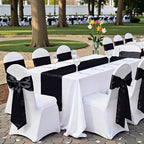 MDS® Pack of 125 Satin Chair Sashes for Wedding & Events – Black - Image 6