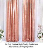 ShinyBeauty Blush Sequin Backdrop Curtains, 4 Panels, 2FTx8FT, Sparkle Photo Booth Backdrop - Image 2