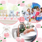 Demissle 40 Pcs Pink Hydrangea Flower Soaps Wedding Bridal Shower Favors - Image 5