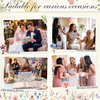 Ctosree Wildflower Baby Shower Guest Book with Pen,Colorful C,8.3 * 6 Inch - Image 6