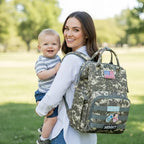 Diaper Bag Backpack for Dad and Mom with USB Charging Port Stroller Straps and Insulated Pocket,army military Travel Nappy Backpack for Daddy/Mommy (Camo) - Image 6