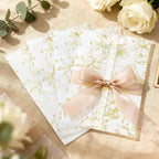 UNIQOOO 50 Pack Light Gold Floral Vellum Jackets&Magnolia Wax Seal Stickers - Image 4