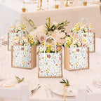 Abbylike 12 Pcs Floral Gift Bag Small Flower Tote Bag,Wildflowers - Image 5