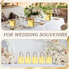 Nuanchu 50 Pcs Mini Gift Bags Bulk, Paper Bags with Gift Tags, Gold - Image 5