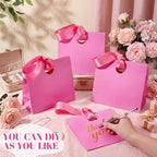 Feifeiya 30 Pcs Small Hot Pink Gift Bags with Ribbon Handle - Image 4