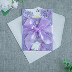 20 PCS 5.12x7.2 Butterfly Personalized Quinceanera Invitation, Customized XV Anos Laser Cut Invitation Cards with Envelopes (Violet Personalized) - Image 6