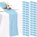 30 Pack Cheesecloth Table Runner 10FT Baby Blue Table Runner Light Blue Boho Gauze Cheese Cloth Table Runners Long Rustic Sheer Table Decorations for Wedding Party Baby Bridal Shower Birthday Holiday by Showgeous