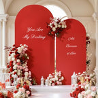 Black Red Arch Cover 7.2FT 6FT Wedding Arch Backdrop Covers Set of 2 Stretchy Spandex Balloon Arch Backdrop for Graduation Baby Bridal Shower Birthday Party Decor Anniversary Banquet Photo Background - Image 3