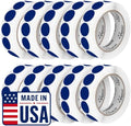 Perco Dark Blue Perforated Round Circle Dot Sticker 1-Inch Labels — 10 Rolls, 10,000 Stickers - File Labels, Category Tags & Inventory Systems, Strong Adhesive - Made in USA by Perco